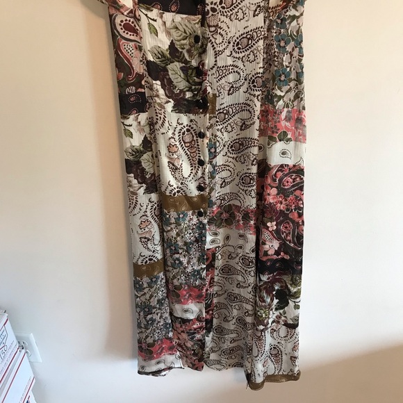 NWT Zara Crinkle Patchwork Midi Dress - Picture 4 of 6